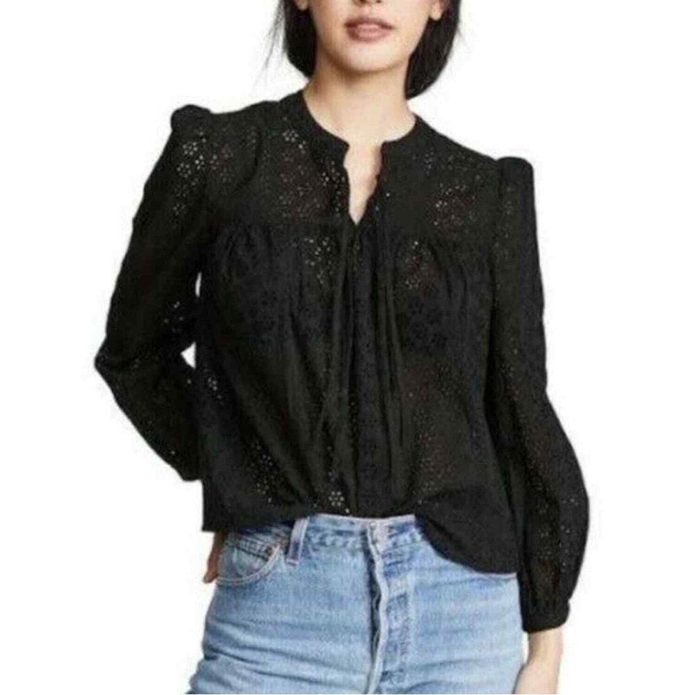 MADEWELL Eyelet Double Tie Peasant Top - Picture 2 of 8